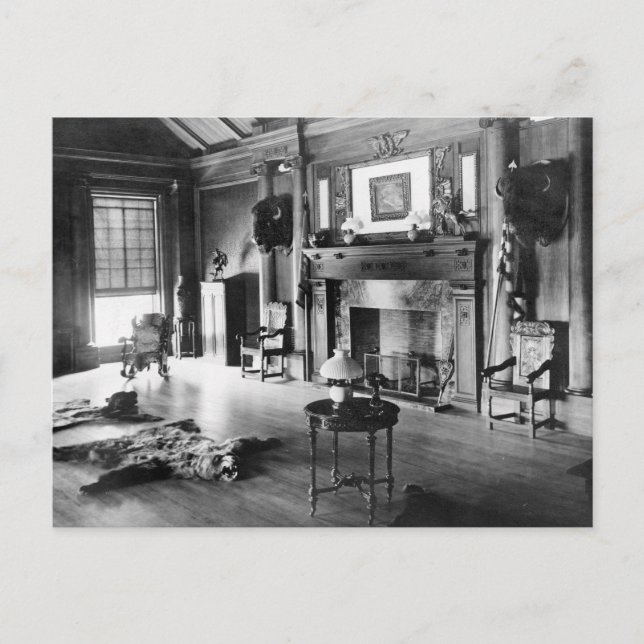 Cartão Postal Sala de Caça do ursinho Roosevelt, 1905 (Frente)