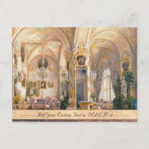 Cartão Postal Sala de Desenho no Estilo Rococo II, com Cupídeos