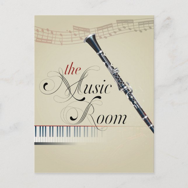 Cartão Postal Sala de Música Clarinet (Frente)