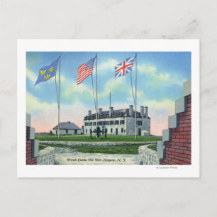 Cartão Postal Sala de Oficial Comandante no Castelo Francês Ant