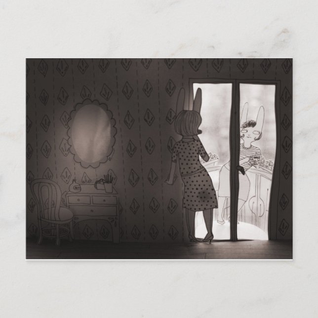 Cartão Postal Sala de papel (Frente)