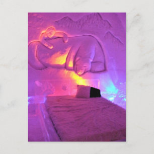 Cartão Postal Sala de Urso Polar no Hotel de Glace, Quebec, Cana