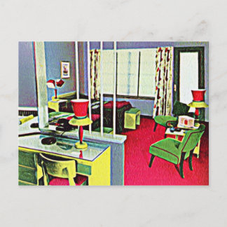 Cartão Postal Sala do Hotel Retro