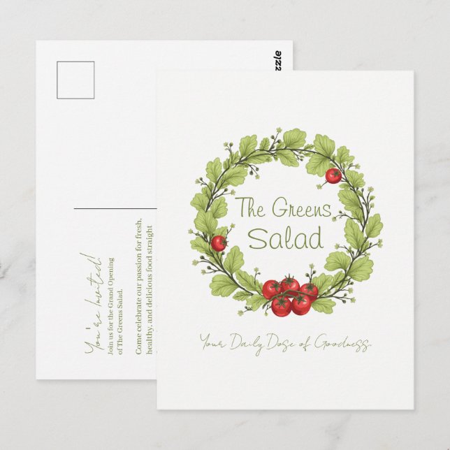 Cartão Postal Salada dos Verdes (Frente/Verso)