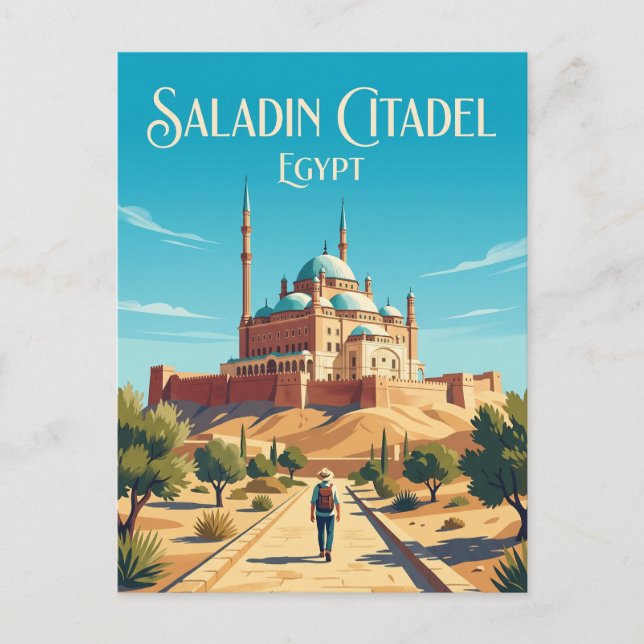 Cartão Postal Saladin Citadel Egypt (Frente)