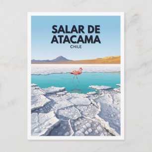 Cartão Postal Salar de Atacama, Deserto de Atacama, Chile Viagem