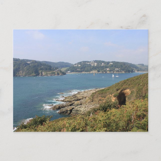 Cartão Postal Salcombe Estria, Devon (Frente)