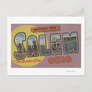 Cartão Postal Salem, Ohio (Cidade Quaker)