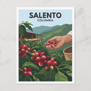 Cartão Postal Salento Coffee Finca Colômbia Lembrança