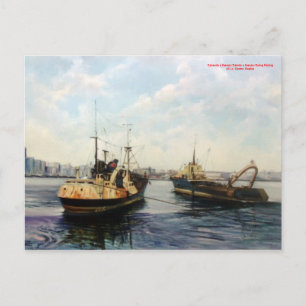 Cartão Postal Saliendo a feaner/Saíndo a faenar/pescando