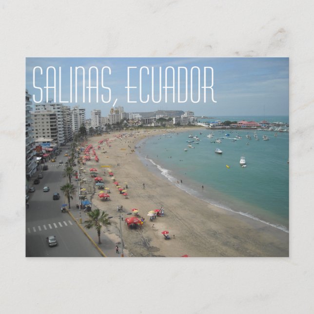 Cartão postal Salinas Equador (Frente)