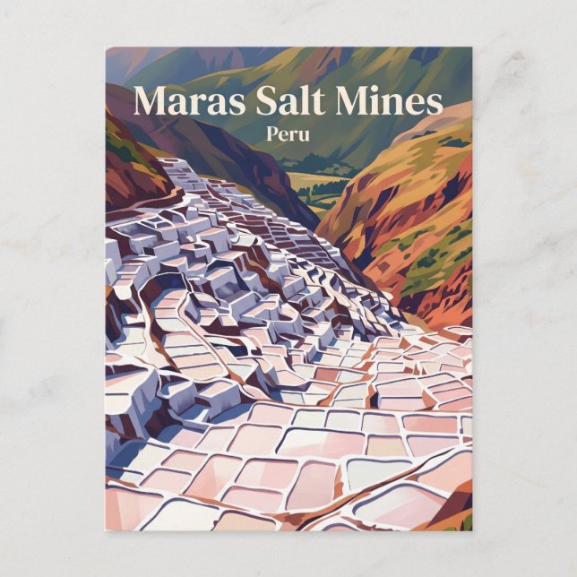 Cartão Postal Salineras de Maras Peru (Frente)