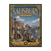 Salisbury Maryland Arte Deco Vintage Idade Dourada