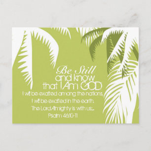 Cartão Postal Salm 46:10 Esteja quieto e saiba que sou Deus Cart