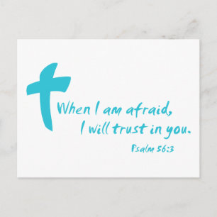 Cartão Postal Salm 56: Quando tiver medo, confiarei em você