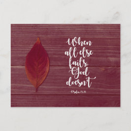 Cartão Postal Salm 73:26 - Quando tudo o mais falhar