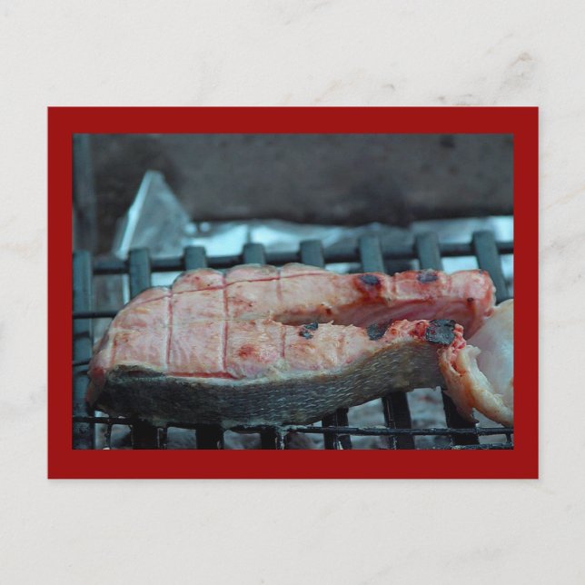 Cartão Postal Salmão grelhado (Frente)