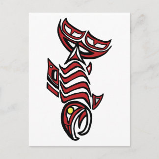 Cartão Postal Salmão Haida