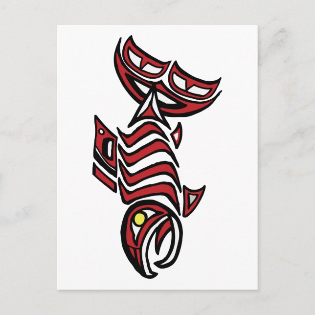 Cartão Postal Salmão Haida (Frente)