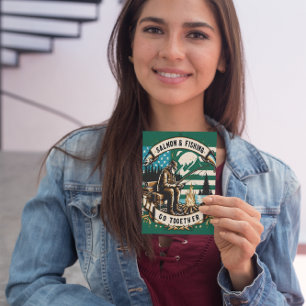 Cartão Postal Salmão & Pesca: Um Dia Perto do Lago