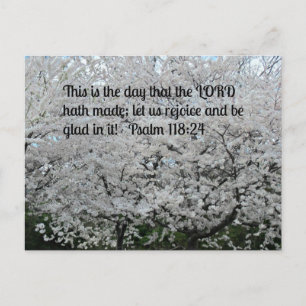 Cartão Postal Salmo 118:24 Este é o dia que o Senhor tem