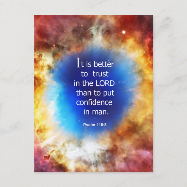 Cartão Postal Salmo 118:8 (Frente)