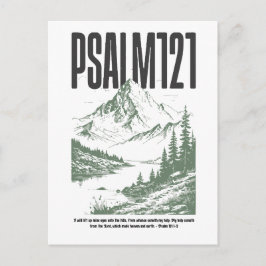 Cartão Postal Salmo 121:1-2 “Ergo os meus olhos para os montes”