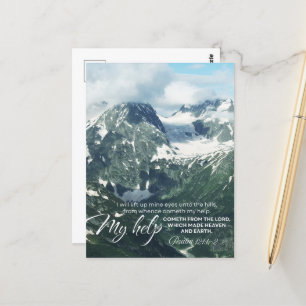 Cartão Postal Salmo 121 Eu levanto meus olhos para as colinas