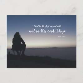 Cartão Postal Salmo 130:5 - Eu espero pelo Senhor