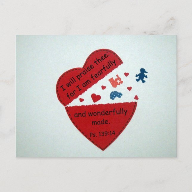 Cartão Postal Salmo 139:14 (Frente)