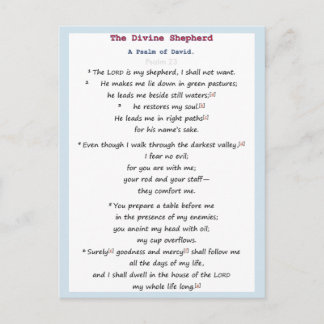 Cartão Postal Salmo 23