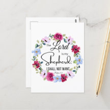 Salmo 23:1 O Senhor é a minha Bíblia Floral Shephe