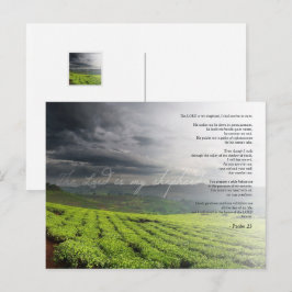 Cartão Postal Salmo 23 O SENHOR é meu pastor - Bíblia