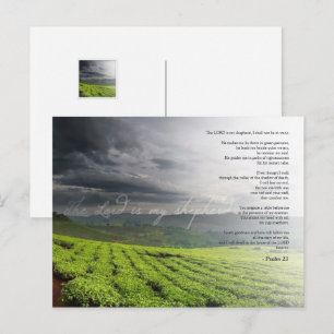 Cartão Postal Salmo 23 O SENHOR é meu pastor - Bíblia