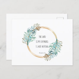 Cartão Postal Salmo 23 O SENHOR é meu pastor, Escritura