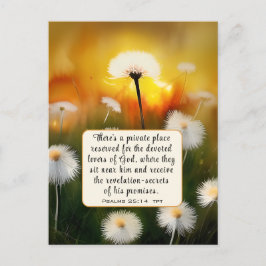 Cartão Postal Salmo 25 14 Amantes de Deus Bíblia Verso Cristão