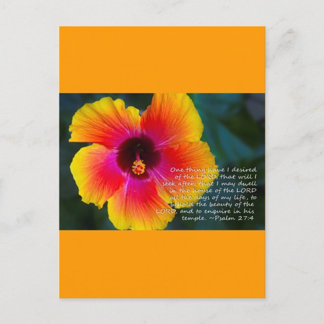 Cartão Postal Salmo 27:4 (Frente)