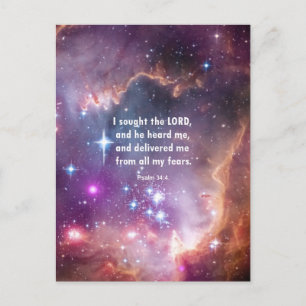 Cartão Postal Salmo 34:4