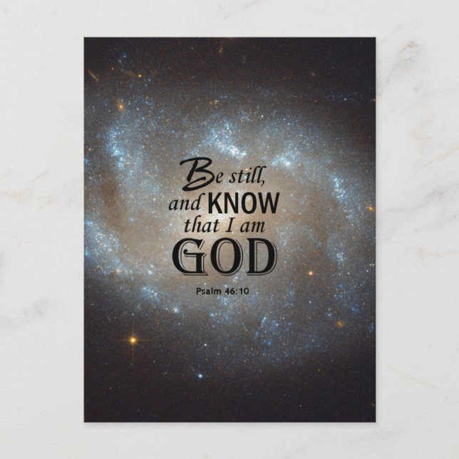 Cartão Postal Salmo 46:10 (Frente)