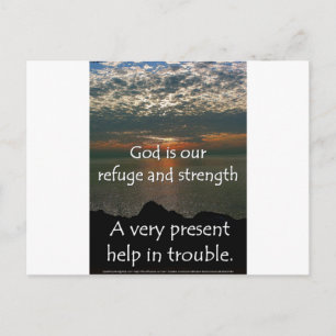 Cartão Postal Salmo 46:1 - Belo nascer do Sol sobre o lago Michi