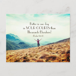 Cartão Postal Salmo 84:10 Melhor é Um dia na Bíblia dos Tribunai