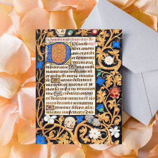 Cartão Postal Salmo Bíblico 114 Manuscrito Medieval - Memento Mo