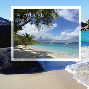 Cartão Postal Salmon Beach, Palms, Virgínia Islands National Par