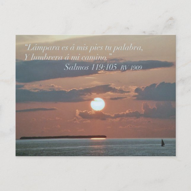 Cartão Postal Salmos 119-105 (Frente)