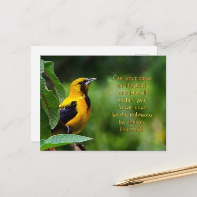 Cartão Postal Salms 55:22 Inspiracional (Frente/Verso In Situ)