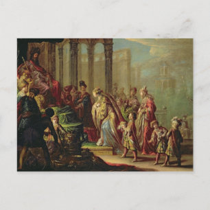 Cartão Postal Salomão e Rainha de Sheba, ou Esther antes de A
