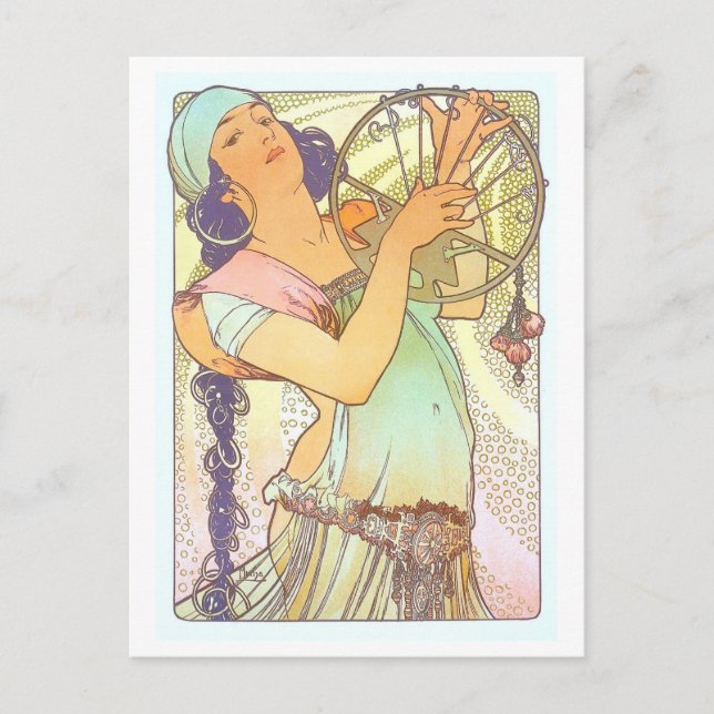 Cartão postal Salomé de Alphonse Mucha (Frente)
