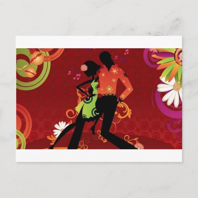 Cartão Postal Salsa dance (Frente)