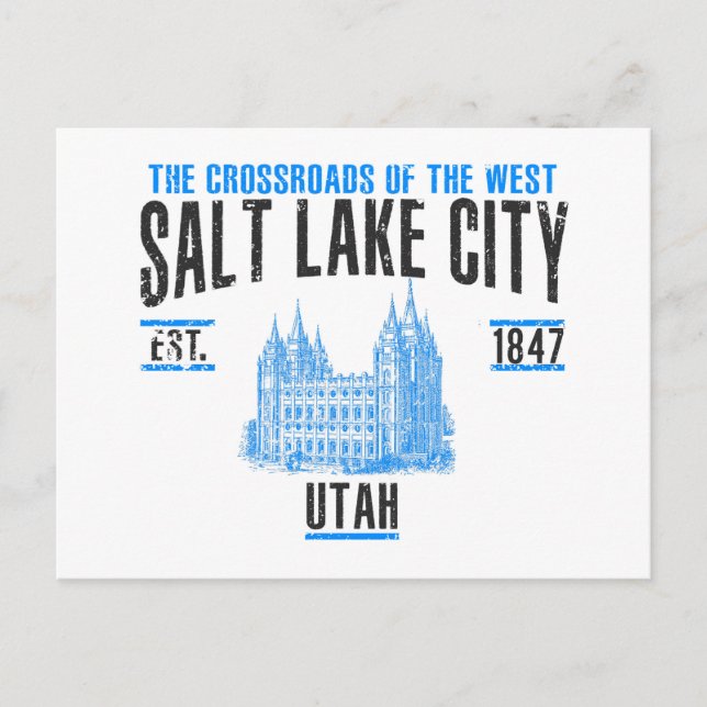 Cartão Postal Salt Lake City (Frente)