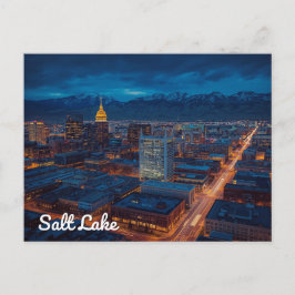 Cartão Postal Salt Lake City Skyline Mountain View